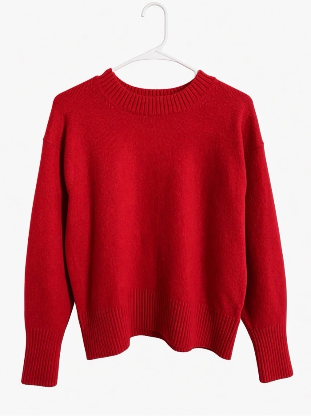 Banana Republic Bright Red Crewneck Sweater - Cotton Blend | Size M